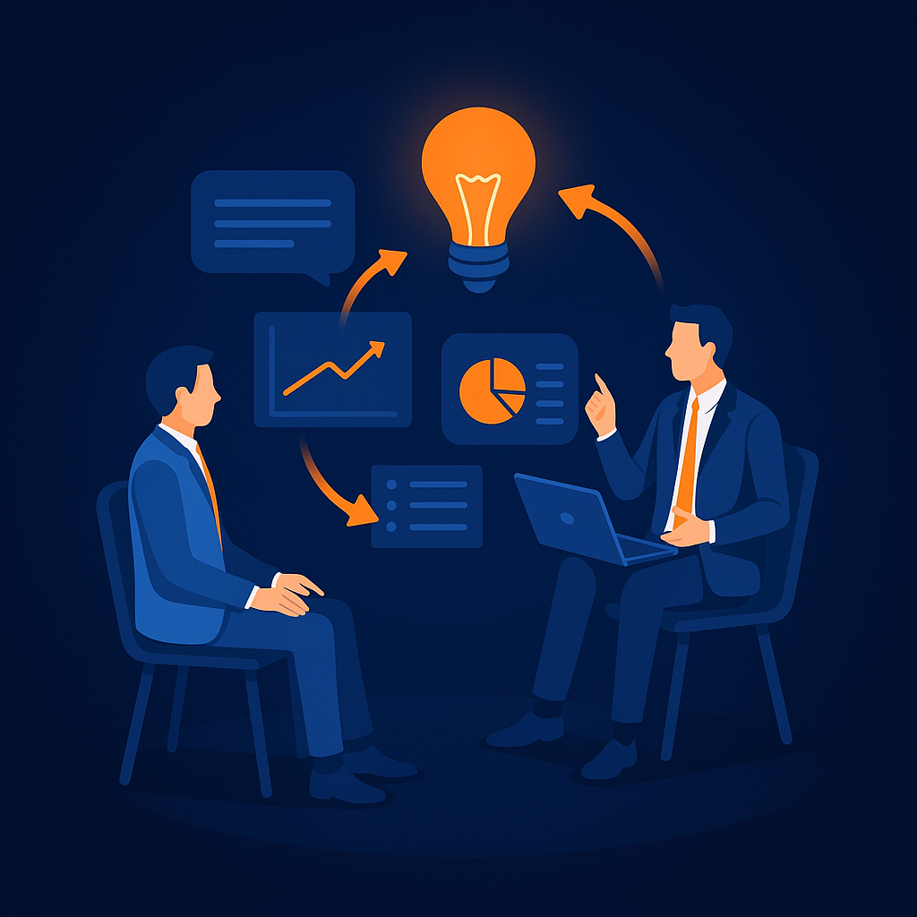 Impulssession zwischen Berater und Klienten